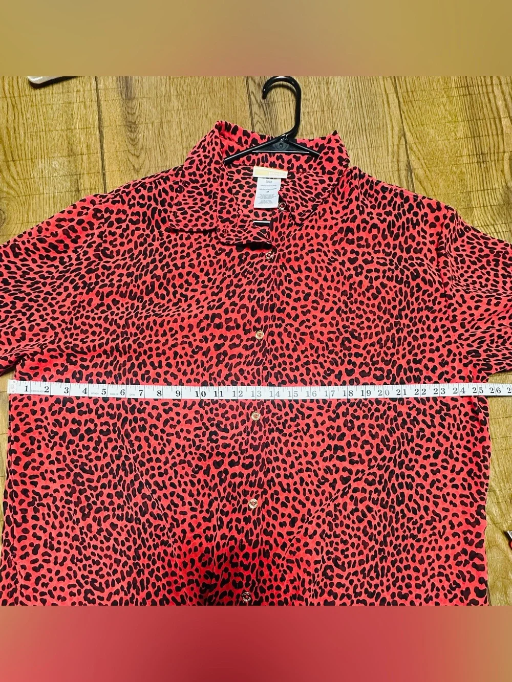 MICHAEL Michael Kors Sheer Red Leopard-Print Button Front CoverUp NWT Medium